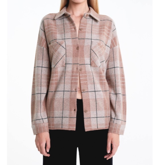 Plaid Cashmere Shacket from NakedCashmere